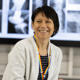 veterinary member of staff sat in front of an animal xray