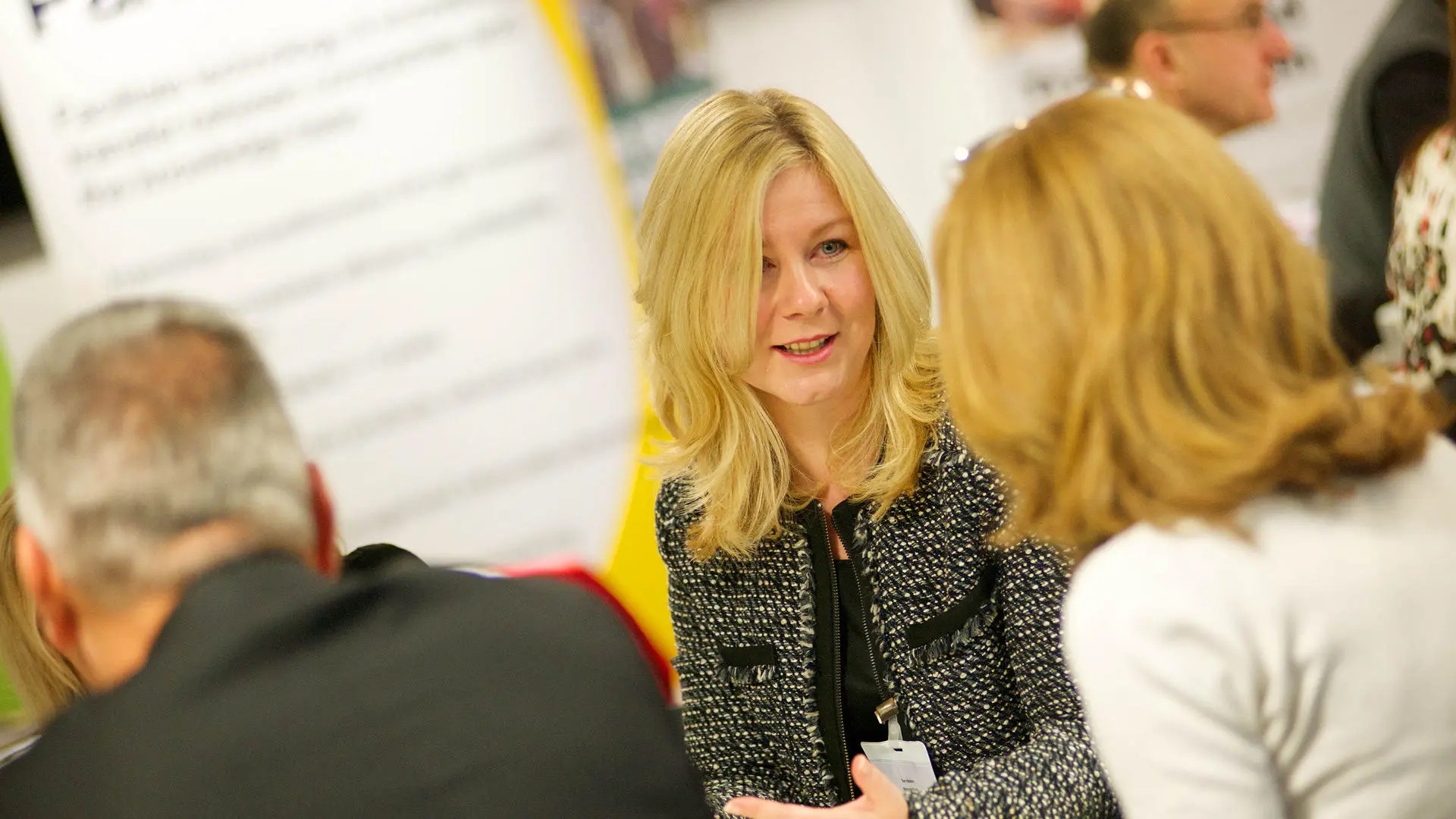 Business networking at a conference