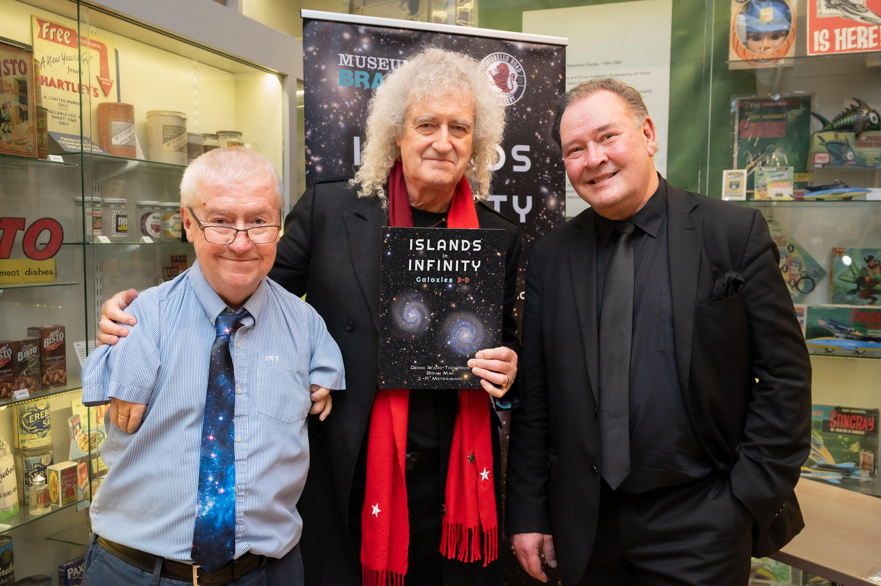 Professor Derek Ward Thompson, Sir Brian and J-P Metsävainio at the book’s launch event
